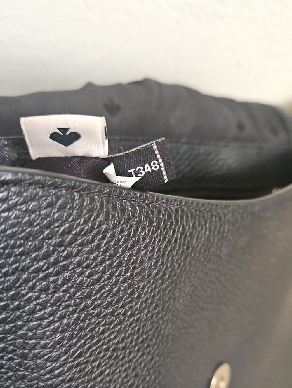 kate spade Black Pebbled Leather Shoulder Bag with Front Zip - Picture 6 of 8